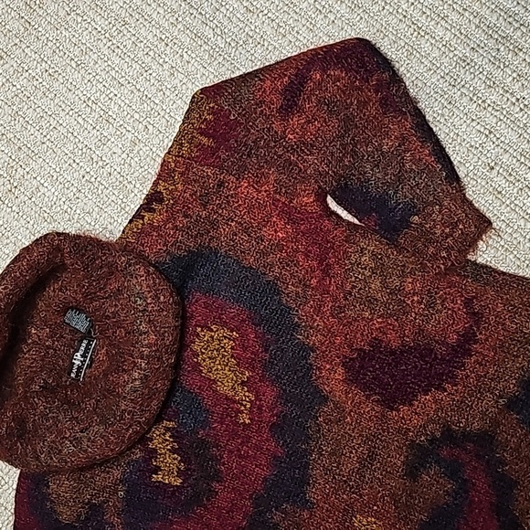 Vintage JEANNE PIERRE Mohair Turtleneck Sweater with Abstract Patterns Small - Picture 10 of 15